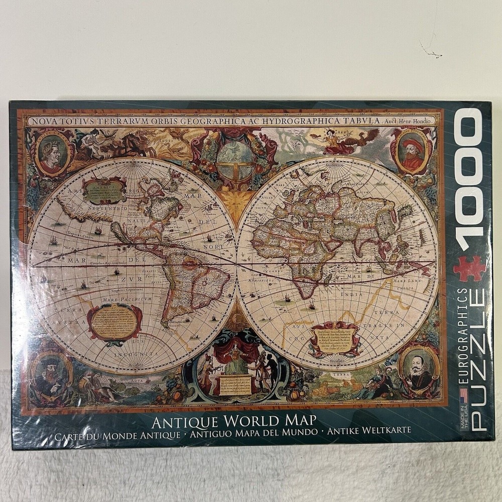 Eurographics Antique World Map Jigsaw Puzzle 1000 pieces Brand New Sealed